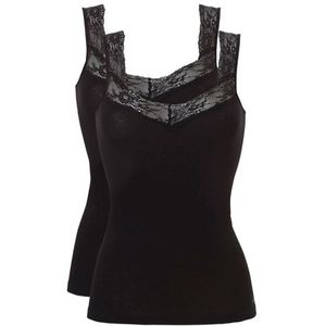 TEN CATE Basics women singlet (2-pack), dames singlet, zwart