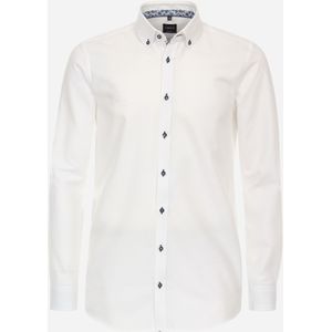 VENTI body fit overhemd, dobby, wit