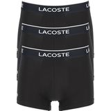 Lacoste Boxer Trunks (3-pack), heren boxers kort, zwart -  Maat: M