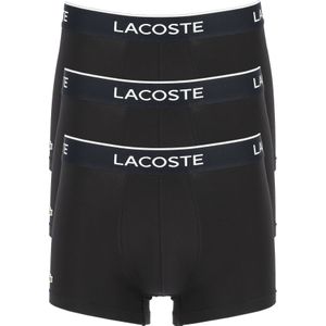 Lacoste Boxer Trunks (3-pack), heren boxers kort, zwart -  Maat: XL