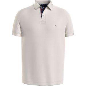 Tommy Hilfiger regular fit heren polo, Gs Check Placket Regular Polo, wit