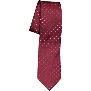 ETERNA stropdas, bordeaux rood met wit gestipt -  Maat: One size