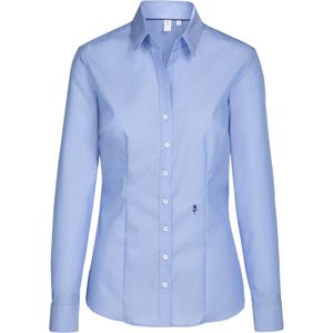 Seidensticker dames blouse slim fit, blauw -  Maat: 48