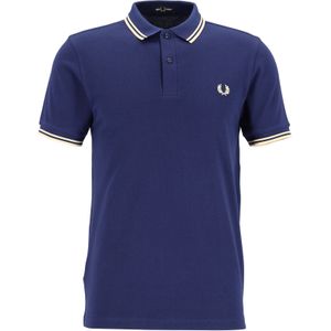Fred Perry M3600 polo twin tipped shirt, pique, French Navy / Ice Cream