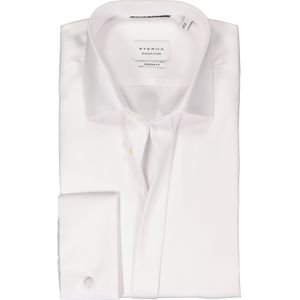 ETERNA modern fit overhemd mouwlengte 7, twill met dubbele manchet, wit 41