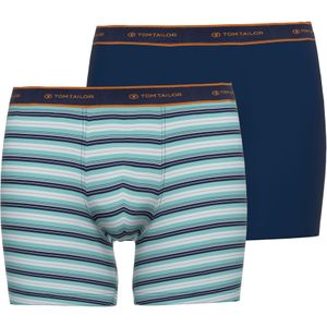 TOM TAILOR heren boxer normale lengte (2-pack), middengroen gestreept