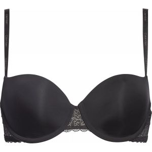 Calvin Klein dames Flirty lightly lined balconette bra, beugel BH, zwart -  Maat: 85D