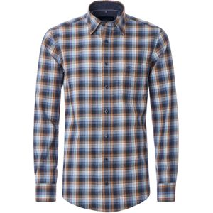 CASA MODA Sport comfort fit overhemd, twill, blauw dessin