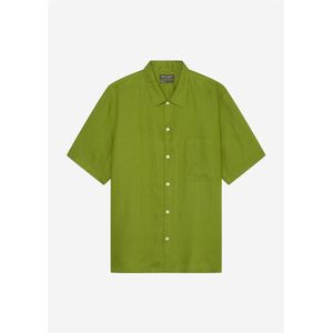 Marc O'Polo regular fit heren overhemd, korte mouw, structuur, groen 51/52