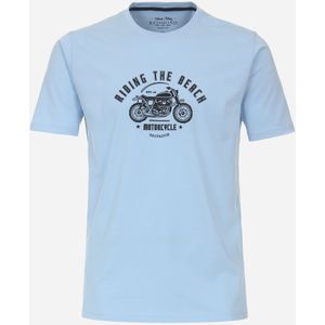 Redmond regular fit T-shirt, korte mouw O-hals, blauw (met print) -  Maat: 8XL