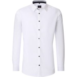 VENTI body fit overhemd, popeline, wit