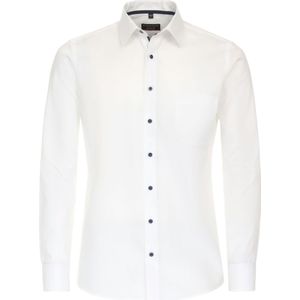 3 voor 99 | Redmond modern fit overhemd, structuur, wit