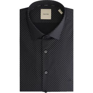 Calvin Klein slim fit overhemd, zwart dessin