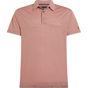 Tommy Hilfiger Dc Premium Linen Regular Polo, heren poloshirt, roze -  Maat: S