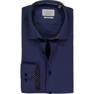 ETERNA - Modern Fit - Overhemd - Middenblauw - Strijkvrij