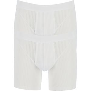 SCHIESSER Authentic shorts (2-pack), met gulp, wit -  Maat: M