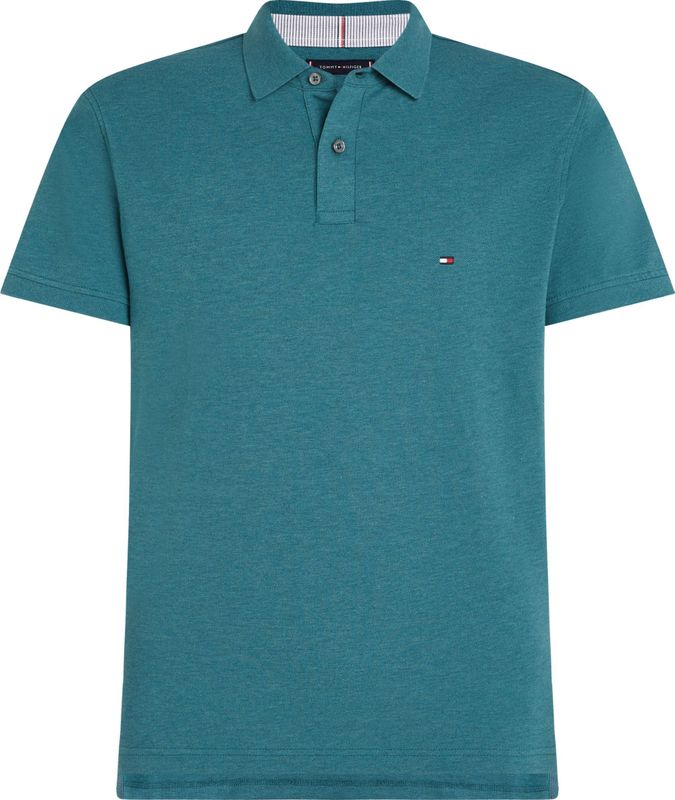 Tommy Hilfiger - 1985 Slim Polo - Heren Poloshirt - Groen Melange
