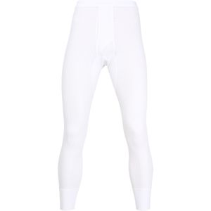 Gotzburg heren lange onderbroek (1-pack), longjohn Doppelripp met gulp, wit