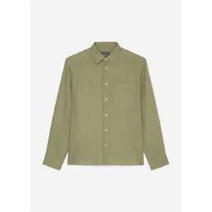 Marc O'Polo regular fit heren overhemd, structuur, olijfgroen 35/36
