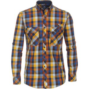 Redmond - Comfort Fit - Overhemd - Geel Geruit - Strijkvriendelijk