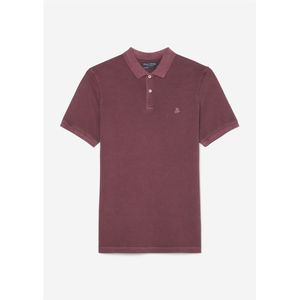 Marc O'Polo shaped fit polo, heren poloshirt korte mouw, paarse druif -  Maat: S