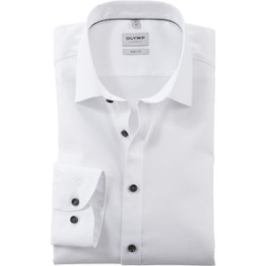 OLYMP Level 5 body fit overhemd, structuur, wit