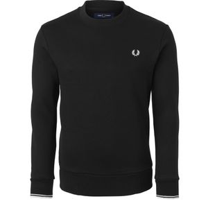 Fred Perry O-hals sweatshirt, zwart -  Maat: XXL