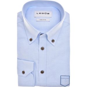 Ledub modern fit overhemd, Oxford, lichtblauw
