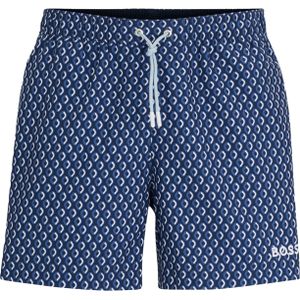 HUGO BOSS Vibe swim shorts, heren zwembroek, navy blauw dessin -  Maat: XL