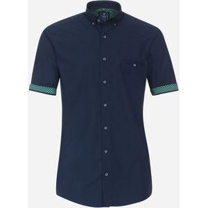 3 voor 99 | Redmond modern fit overhemd, korte mouw, popeline, blauw 43/44