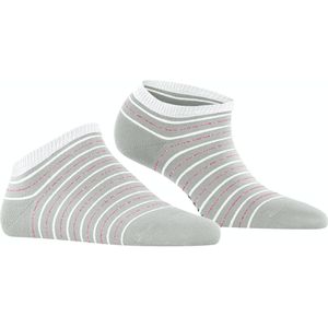 FALKE Stripe Shimmer dames sneakersokken, grijs (lt. heather) -  Maat: 39-42