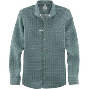 OLYMP Smart Casual Level 5 body fit overhemd, structuur, groen dessin