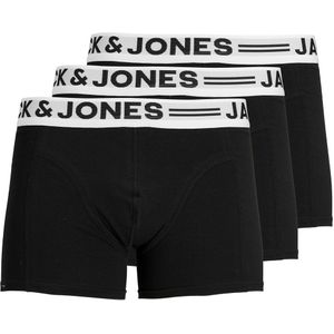 JACK & JONES Sense trunks (3-pack), heren boxers normale lengte, zwart -  Maat: XXS