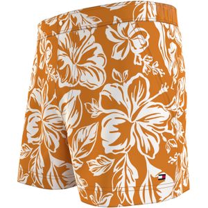 Tommy Hilfiger Medium Tailored swimshort, heren zwembroek, oranje dessin -  Maat: L