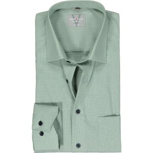 MARVELIS comfort fit overhemd, popeline, groen geruit