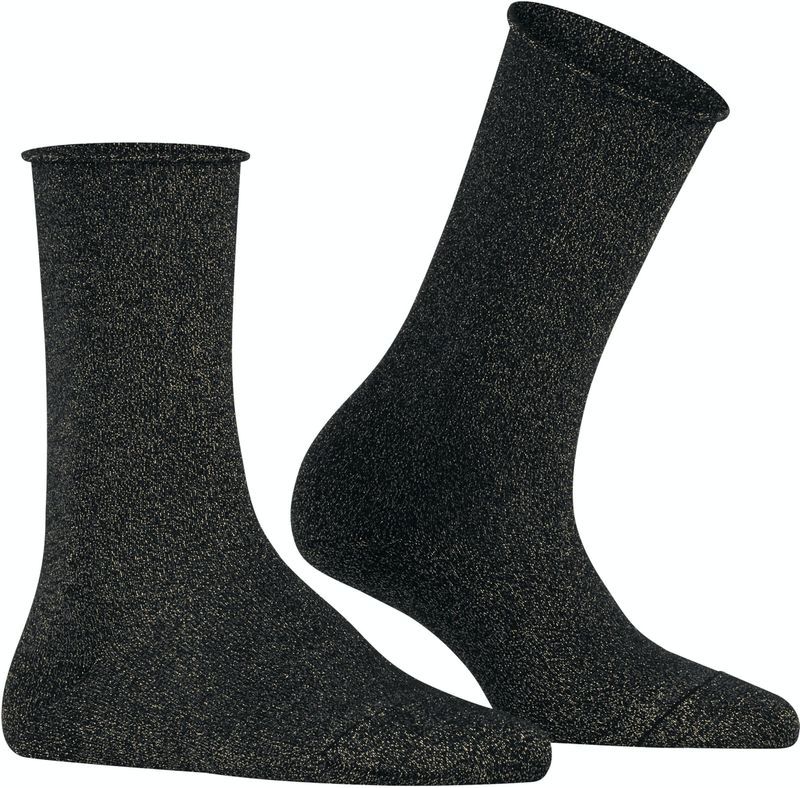 FALKE Shiny damessokken, zwart (black)