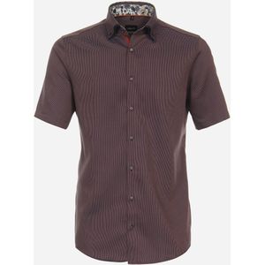 VENTI modern fit overhemd, korte mouw, twill, blauw