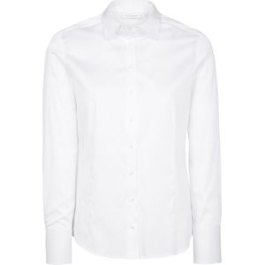 ETERNA dames blouse modern classic, stretch satijnbinding, wit -  Maat: 38