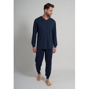 Ceceba heren pyjama V-hals, donkerblauw mini dessin