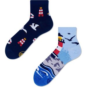 Many Mornings unisex hoge enkelsokken, Nordic Lighthouse quarter