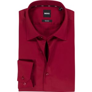 BOSS - Joe - Overhemd - Donkerrood - Regular Fit - Popeline
