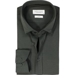 Profuomo slim fit heren overhemd, jersey, groen