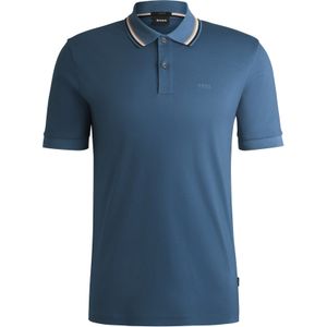 BOSS - Penrose - Poloshirt - Middenblauw - Slim Fit