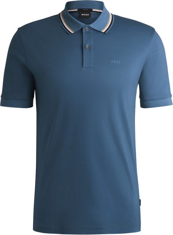 BOSS - Penrose - Poloshirt - Middenblauw - Slim Fit