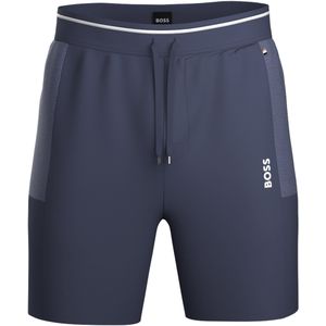 BOSS Tracksuit Short, heren pyjama- of loungebroek kort, blauw -  Maat: L