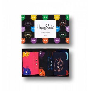 Happy Socks Cat Gift box (3-pack), unisex sokken in cadeauverpakking