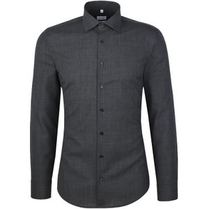 Seidensticker x-slim fit overhemd, popeline, grijs