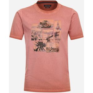 CASA MODA comfort fit heren T-shirt, oranje -  Maat: 6XL