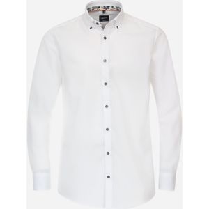 VENTI modern fit overhemd, mouwlengte 7, popeline, wit