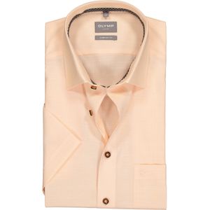 OLYMP comfort fit overhemd, korte mouw, structuur, licht abrikoos (contrast)